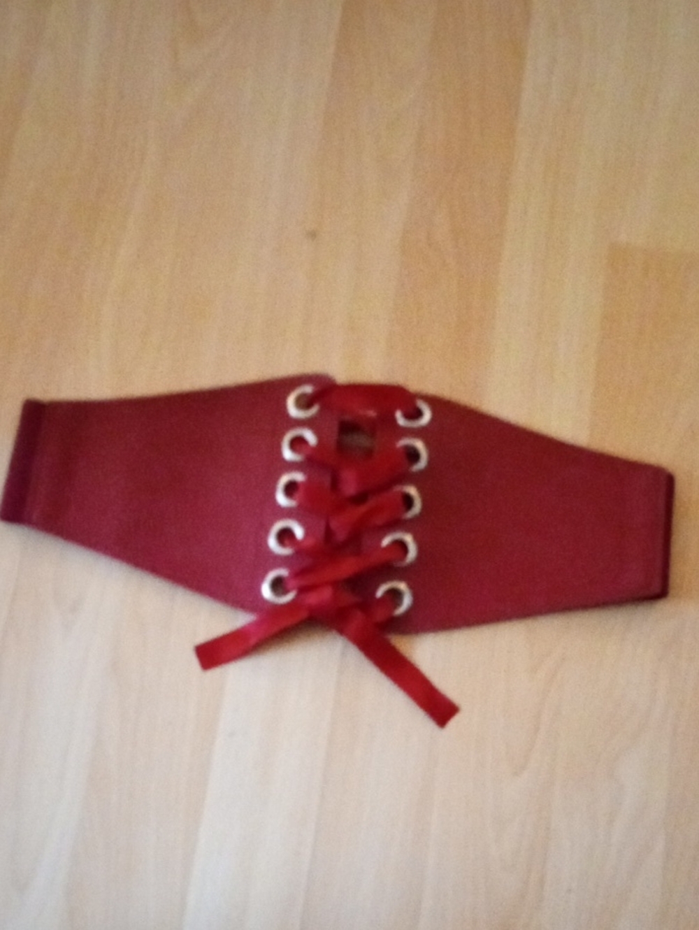 Red Lace-Up Elastic Waist Belt - Women Accessories Waist 30/31